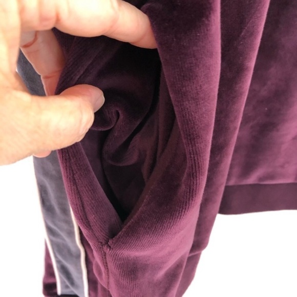 Fabletics Purple Velour Track Jacket Size M EUC - Picture 8 of 9